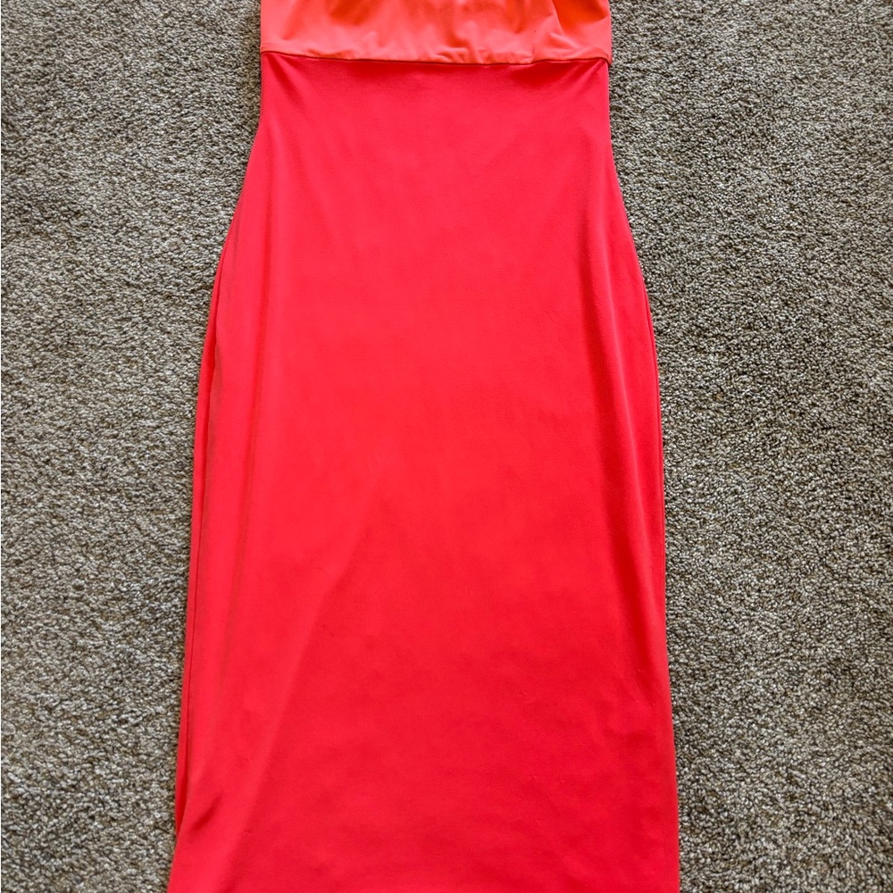 Elegant Red Strapless Dress